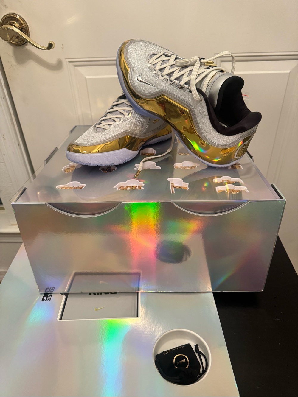 Nike LeBron XXIII Dreams and Nightmares Lux Shoes IF0695-001 Gold Silver 9 NWB